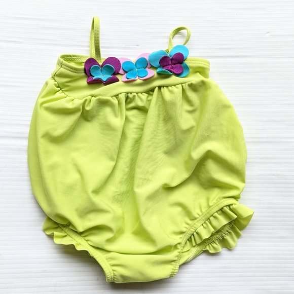 KOALA BABY neon green swimsuit 3-6 months - Picture 4 of 5
